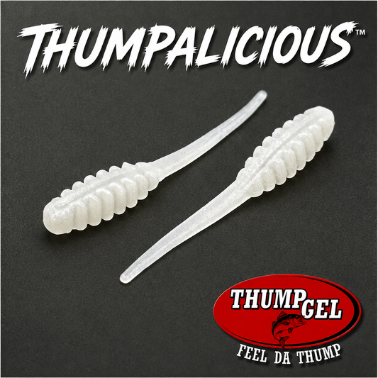 Thump Gel® Scent Infused Thumpalicious 2.0" Crappie Bait 20pcs-Pearl